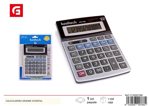 [173000788] Calculadora grande 12 dígitos - Material de oficina y papelería