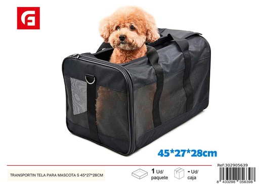 [302905639] Transportín tela para mascota S 45x27x28cm - Transportines y accesorios para mascotas
