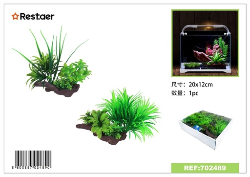 [702489] Plantas decorativas para acuarios 20x12 cm - Decoración acuática y plantas