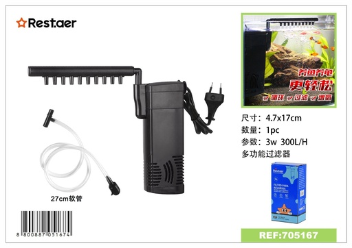 [705167] Filtro de 3W para acuarios - Accesorio básico de filtración