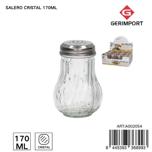 [A002054] Salero de cristal 170 ml - Contenedor para especias