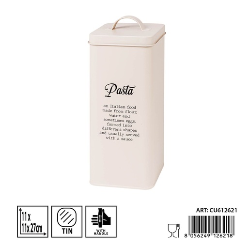 [0235778] Bote blanco 11x11x27 cm - Tarro organizador