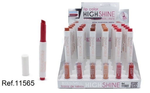 [8435433229568] Lápiz labial de alto brillo 24u Leticia Well - Maquillaje de labios