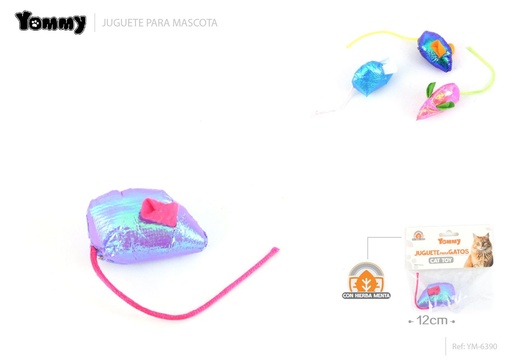 [YM6390] Juguete de ratón con catnip para gato 12 cm - Accesorios para mascotas