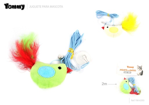 [YM6393] Juguete colgante de pájaro para puerta de gato 2 m - Accesorios para mascotas