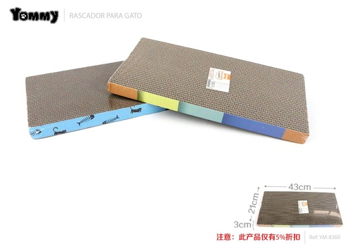 [YM8360] Rascador para gato 43x21x3 cm - Accesorios para mascotas