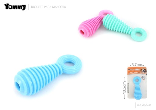 [YM3485] Juguete de goma para mascotas en forma de tetina 10.5x3.7 cm - Accesorios para mascotas