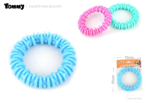 [YM3486] Juguete de goma en forma de engranaje 12x2.5 cm - Accesorios para mascotas