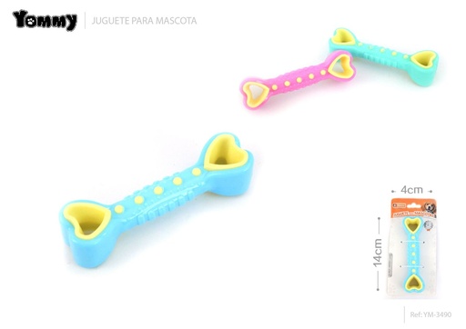 [YM3490] Juguete de goma en forma de corazón 14x4 cm - Accesorios para mascotas