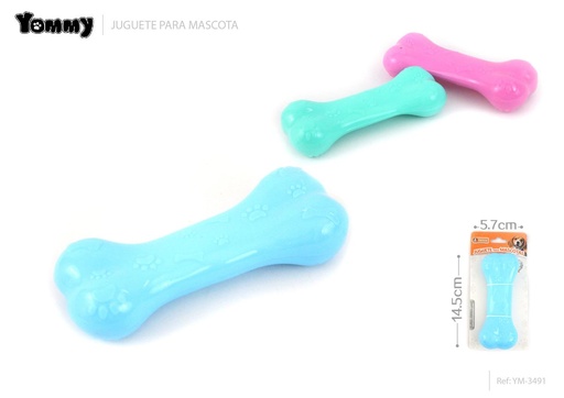 [YM3491] Juguete de goma en forma de hueso 14.5x5.7 cm - Accesorios para mascotas