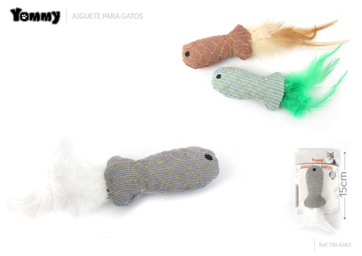 [YM6383] Juguete de pez para gato 15 cm - Accesorios para mascotas