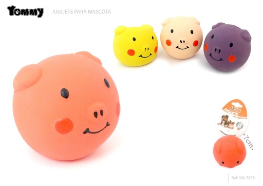 [YM7878] Juguete de látex cerdo 7 cm - Juguetes para mascotas de látex