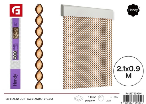[167539501] Cortina estándar espiral N1 2*0.9m - Accesorios para verano y cortinas para puertas
