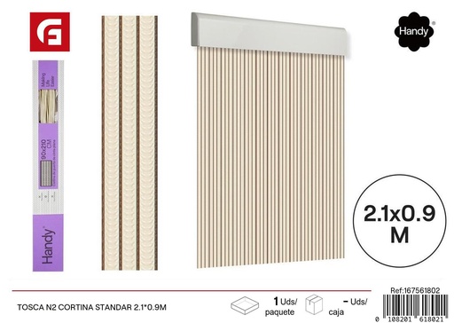 [167561802] Cortina estándar Tosca N2 2.1*0.9m - Accesorios para verano y cortinas para puertas