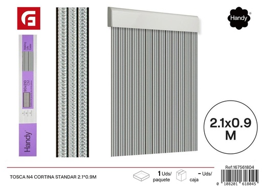 [167561804] Cortina estándar Tosca N4 2.1*0.9m - Accesorios para verano y cortinas para puertas