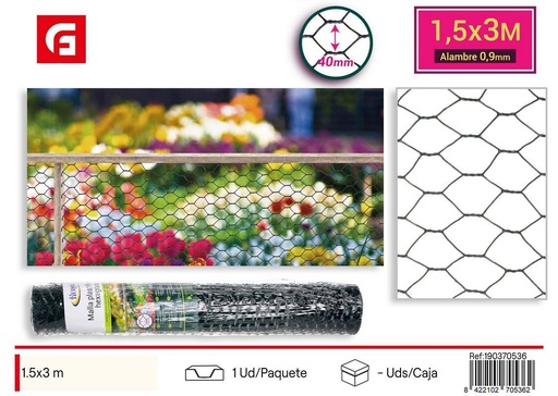 [190370536] Malla plástica hexagonal 1.5*3m - Accesorios para jardín