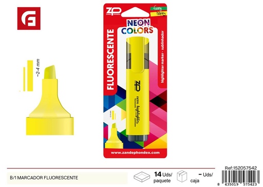 [152057542] Marcador fluorescente B/1 - Material de oficina y papelería