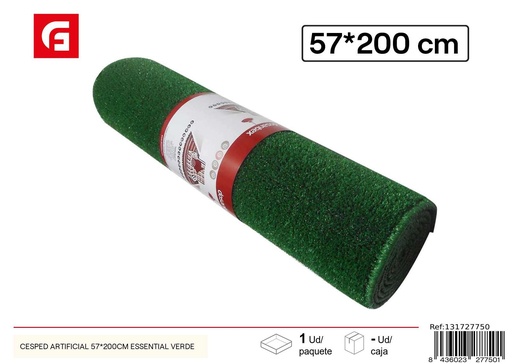[131727750] Césped artificial Essential verde 57 x 200 cm - Jardín y decoración