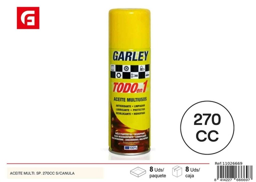 [11026669] Aceite multiusos Spray 270cc sin cánula - Lubricantes y sprays para herramientas