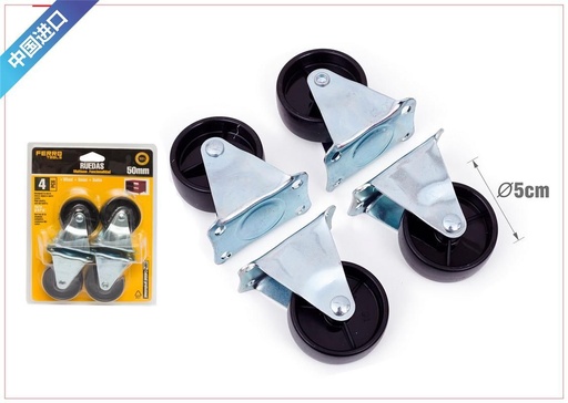 [6802572] Rueda fija 50mm 4pcs - Ruedas y accesorios para muebles