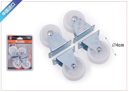 [6801206] Ruedas fijas 4cm - Ruedas y accesorios para muebles