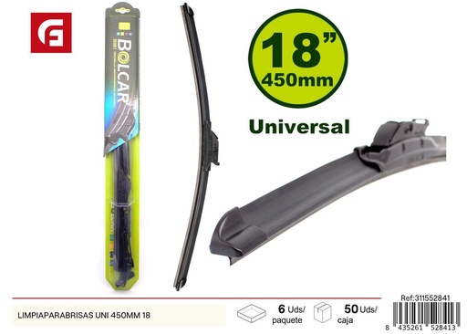 [311552841] Limpiaparabrisas UNI 450mm 18 - Accesorios de coche y limpiaparabrisas