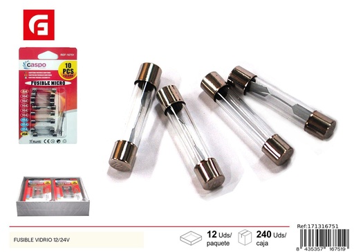 [171316751] Fusible vidrio - Accesorios eléctricos y fusibles para coche