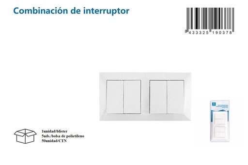 [171019037] Interruptor de Pared - Suministros Eléctricos y Conectores