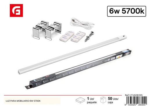 [171028355] Lámpara LED USB para Armarios 6W 5700K - Iluminación y Tubos de Luz