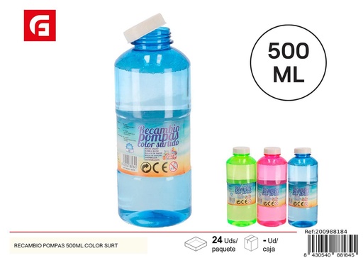 [200988184] Recambio pompas 500 ml.color surtido - Juguetes de verano