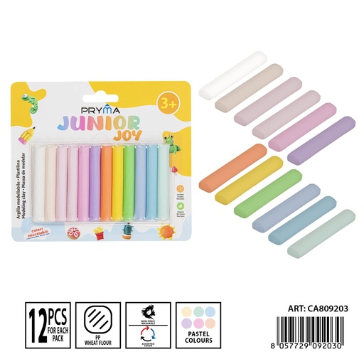 [0237455] Plastilina 12 piezas pastel - Manualidades