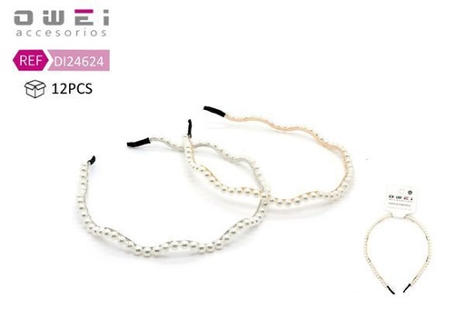 [8428947246244] Diademas 12/u DI24624 OW - Diademas decorativas para cabello