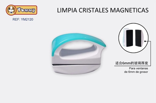 [YM2120] Limpia vidrio magnético 6 mm - Accesorios para acuarios