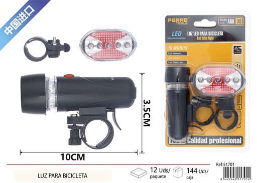 [51701] Conjunto de luces de bicicleta LED - Accesorios para bicicletas