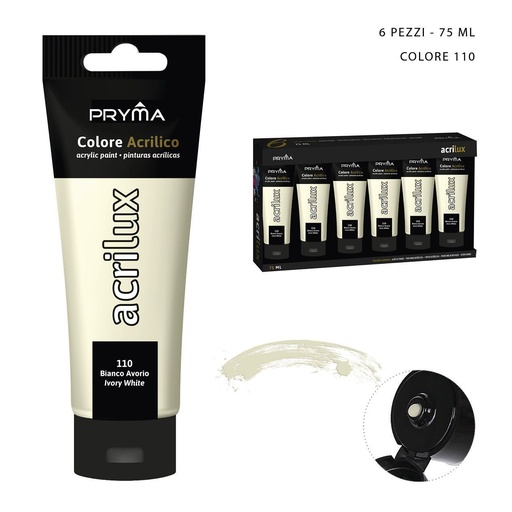 [0223529] Pintura acrílica 75 ml N.110 blanco marfil - Materiales de arte