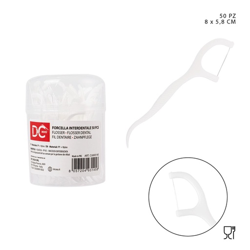 [0226227] Horquilla interdental desechable 8x5.8 cm 50 piezas - Accesorios de cocina