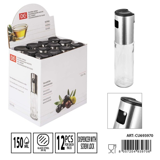 [0233731] Pulverizador de aceite 150 ml de vidrio - Accesorios de cocina