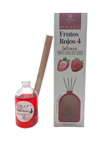 [8435160611537] Sticks ambientadores frutos rojos 4 INTENSE 100ml - Ambientadores y productos de fragancia