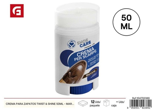 [104702389] Crema para zapatos Twist & Shine 50 ml marrón - Productos de cuidado del calzado