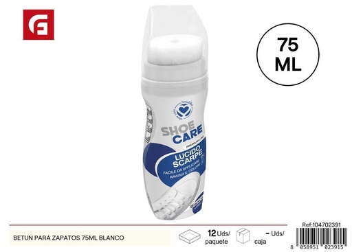 [104702391] Betún para zapatos 75 ml blanco - Cuidado y mantenimiento del calzado