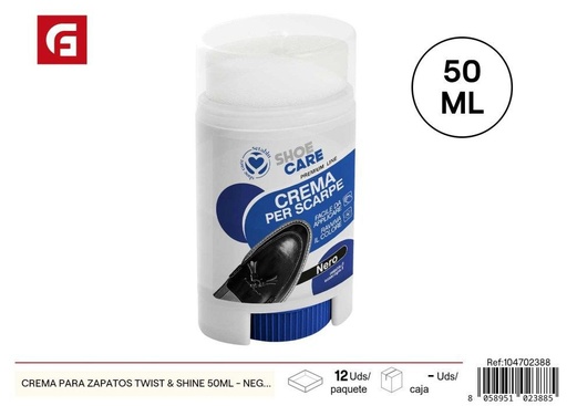 [104702388] Crema para zapatos Twist & Shine 50 ml negro - Cuidado y limpieza de calzado