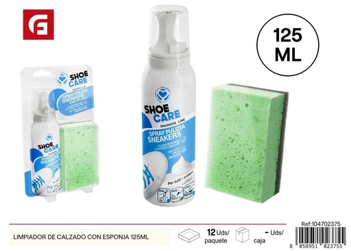 [104702375] Limpiador de calzado con esponja 125 ml - Productos de mantenimiento de calzado