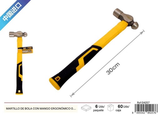 [04257] Martillo de bola con mango ergonómico 0.23 kg - Martillos