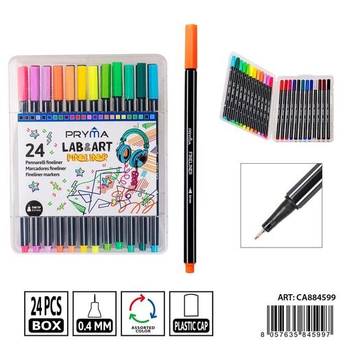 [0235732] Rotulador de línea fina triangular 0.4MM 24 piezas - Material de dibujo