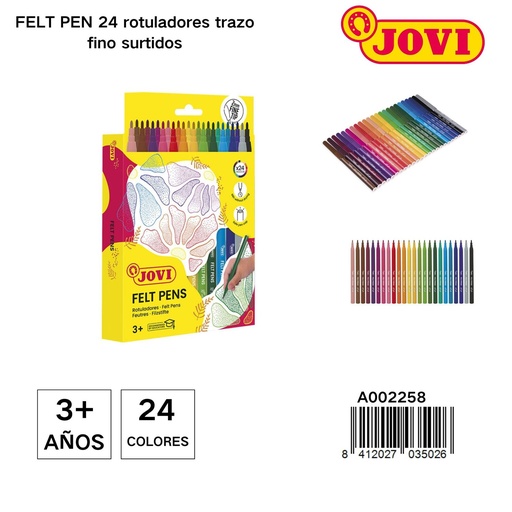 [A002258] Ratularadores JOVI 2MM 24 unidades - Material de dibujo