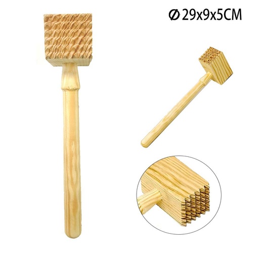 [A001583] Mazo para carne de madera 29X9X5CM - Utensilios de cocina para preparar carnes