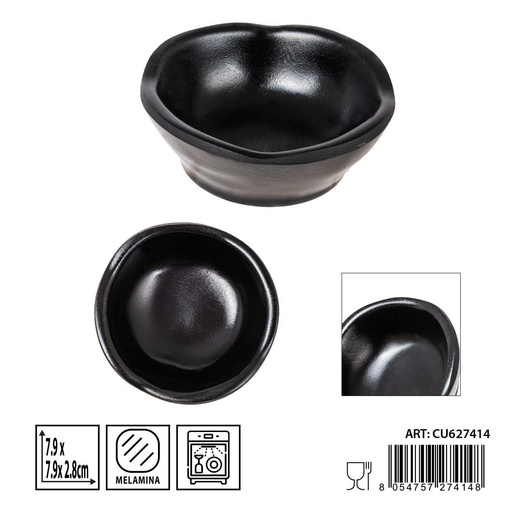 [0236352] Salsiera de melamina negra 7.9x7.9x2.8 cm - Utensilios de cocina