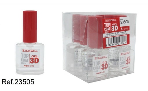 [8435433220633] Top coat gel 3D de 6 unidades - Cosméticos y belleza