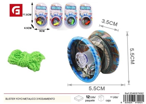 [204697492] Yoyo metálico con blister - Juguetes y juguetes de equilibrio