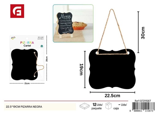[137211587] Pizarra negra 22.5*19 cm - Material escolar y pizarras